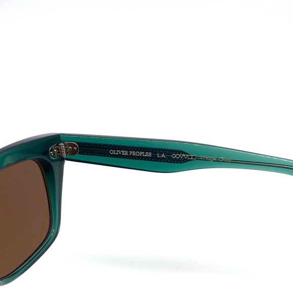 NEW OLIVER PEOPLES MS. OLIVER TRANSLUCENT DARK TEAL ITALY WAYFARER SUNGLASSES - Picture 6 of 7